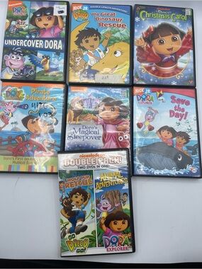 Dora The Explorer Go Diego Go DVD lot of 7 Nick Jr Nickelodeon 2000s